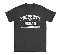 Property of Negan Mens T-Shirt Large Dark Heather Walking Dead Lucille The Saviors Gift Top