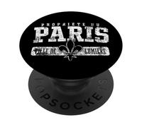 Property of Paris City of Light in French Distressed PopSockets Adhesive PopGrip