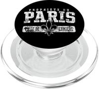 Property of Paris City of Light in French Distressed PopSockets PopGrip for MagSafe