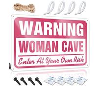Property Protected Tin Sign Warning Woman Cave Enter at Your Own Risk Metal Sign No Tresspass Signs Warning Sign Tin Signs ( Size : 20X30CM )