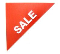 Property Sales Labels, Sale, Red, Small Triangle, Estate & Letting Agent Self-Adhesive Stickers
