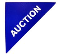 Property Sales Labels, Text: Auction, Blue, Large Triangle, Estate & Letting Agent Self-Adhesive Stickers