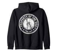 Property the USA Statue of Liberty Distressed Stamp Zip Hoodie