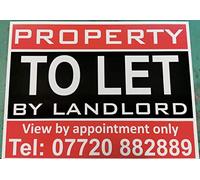 Property to let sign board Personalised x 1 ***THIS BOARD IS PRINTED ON ONE SIDE ONLY***