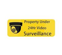 Property Under 24Hr Video Surveillancesign - Comes With Double Sided Tape To Secure Perfectly In Less Than A Minute | Size 10 X 3 Inch