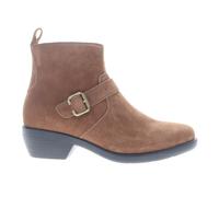 Propet Womens Memphis Round Toe Zippered Casual Boots Ankle Low Heel 1-2" - Brown, Bison Brown, 11 X-Wide