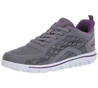 Propét Women's TravelActiv Axial Sneaker, Grey/Purple, 8 UK