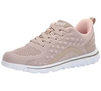Propét Women's TravelActiv Axial Sneaker, Taupe/Peach, 4 UK