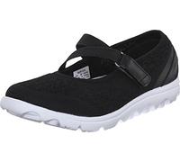 Propét Women's TravelActiv Mary Jane Flat, Black, 7 UK