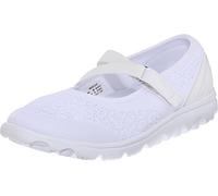 Propét Women's TravelActiv Mary Jane Flat, White, 9 UK