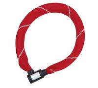 Prophete Bicycle Chain Lock - 110 cm Length, Diameter 8.5 mm Hardened Steel Chain with Textile Protection, Includes 2 Laser-Cut Keys, Secure Bicycle Lock in Red