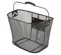 Prophete City Bicycle Basket Mesh Honeycomb Grid with E-Bike Holder for Handlebar Attachment Black