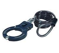 PROPHETE Handcuff Lock with Spiral Cable Black | 120 cm length, diameter 10 mm, safety level 4, includes LED key and holder, for e-scooters, bicycles and pushchairs