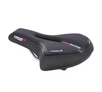 Prophete Wittkop Medicus Twin Saddle Trekking Saddle Bicycle Saddle Gel Insert and Elastomer Damping 5-Zone Padding Black