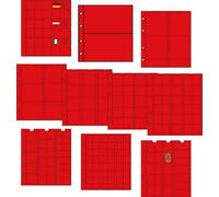 Prophila Collection 10 coin sheets BIGMIX - 1 each of all available coin sheets, with 10 red cardboard interleaves
