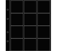 Prophila Collection 5 coin holder sheets, each with 12 compartments for coin holders (50 x 50 mm), with 5 black cardboard interleaves