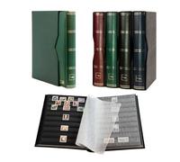 Prophila Collection 64 Black Pages Padded Stamp Album with Cassette Green Cover