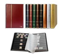 Prophila Collection 64 Black Pages Stamp Album Insert Book Padded Red Cover