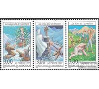 Prophila Collection Andorra - french Post 514-516 triple strip (complete.issue.) unmounted mint/never hinged ** MNH 1997 Say (Stamps for collectors) Fairy tales/myths/legends
