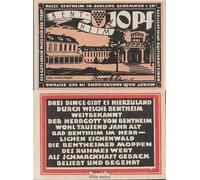 Prophila Collection Banknote Bentheim Notgeld: 75.1 10 PF Notgeld the City Bentheim uncirculated 1921 10 Pfenning Bentheim (money for collectors - no means of payment)