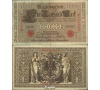 Prophila Collection Banknote German Empire RosbgNr: 45c, Red Seal 7stellige KN, 1921-1925 uncirculated 1910 1.000 Mark (money for collectors - no means of payment)