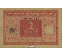 Prophila Collection Banknote German Empire RosbgNr: 65b, Red ink Brown Seal uncirculated 1920 2 Mark (money for collectors - no means of payment)