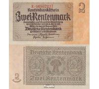 Prophila Collection Banknote German Empire Rosenbg: 167c Firmendruck, KN 8stellig Red uncirculated 1937 2 Rentenmark (money for collectors - no means of payment)