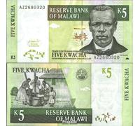 Prophila Collection Banknote Malawi Pick-number: 36b uncirculated 2004 5 Kwacha (money for collectors - no means of payment) Seafaring/ships