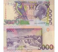 Prophila Collection Banknote Sao TomE E PrincipE Pick-number: 65a uncirculated 2013 5.000 Dobras (money for collectors - no means of payment) Birds