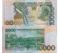 Prophila Collection Banknote Sao TomE E PrincipE Pick-number: 66c uncirculated 2004 10.000 Dobras (money for collectors - no means of payment) Birds