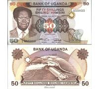 Prophila Collection Banknote uganda Pick-number: 20 uncirculated 1985 50 Shillings (money for collectors - no means of payment) Other mammals (monkeys/dinosaurs/elephants ...)