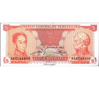 Prophila Collection Banknote venezuela Pick-number: 70b uncirculated 1989 5 Bolivares (money for collectors - no means of payment)