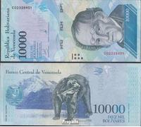 Prophila Collection Banknote venezuela Pick-number: 98b uncirculated 2017 10.000 Bolivares (money for collectors - no means of payment) Cats/big cats (lions/tigers/leopards ...)