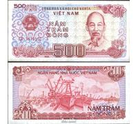 Prophila Collection Banknote Vietnam Pick-number: 101a uncirculated 1988 500 Dong (money for collectors - no means of payment) Seafaring/ships