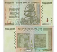 Prophila Collection Banknote zimbabwe Pick-number: 86 uncirculated 2008 20 Billion Dollars (money for collectors - no means of payment)