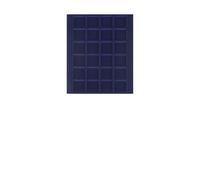 Prophila Collection blue velour insole for coin box, 24 angular compartments for coins up to 42 mm