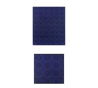 Prophila Collection blue velour insole for coin box, 48 round compartments for 1 Cent until 2 €uro