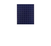 Prophila Collection blue velour insole for coin box, 80 angular compartments for coins up to 24 mm (3rd Empire)