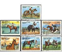 Prophila Collection Burkina Faso 1035-1041 (complete.issue.) unmounted mint/never hinged ** MNH 1985 Stamp Exhibition (Stamps for collectors) Horses/zebras