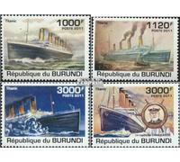 Prophila Collection Burundi 2170-2173 (complete. issue) unmounted mint/never hinged ** MNH 2011 100. Anniversary the Titanic (Stamps for collectors) Seafaring/ships