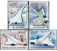 Prophila Collection Burundi 2476-2479 (complete.issue.) unmounted mint/never hinged ** MNH 2012 Concorde (Stamps for collectors) Airplanes/Balloons/Zeppelins/Aviation