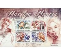 Prophila Collection Burundi miniature sheet 182 (complete. issue) unmounted mint/never hinged ** MNH 2011 homage to Marilyn Monroe (Stamps for collectors) music/dance