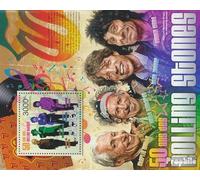 Prophila Collection Central African Republic miniature sheet 966 (complete. issue) unmounted mint/never hinged ** MNH 2012 50 years The Rolling Stones (Stamps for collectors) music/dance