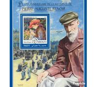 Prophila Collection Djibouti miniature sheet 270 (complete. issue.) unmounted mint/never hinged ** MNH 2016 Pierre-Auguste Renoir (Stamps for collectors) painting
