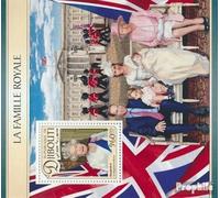 Prophila Collection Djibouti miniature sheet 482 (complete. issue.) unmounted mint/never hinged ** MNH 2016 Royal Family (Stamps for collectors) British royal family (Diana, Charles, Elisabeth ..)