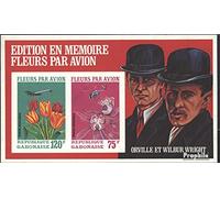 Prophila Collection Gabon block21b (complete.issue.) unmounted mint/never hinged ** MNH 1971 air freight shipping of Flowers (Stamps for collectors) plants/mushrooms