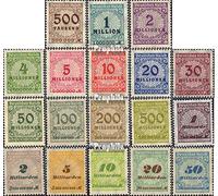 Prophila Collection German Empire 313A-330A (complete.issue.) with the highest Nominal Germany unmounted mint/never hinged ** MNH 1923 Hyperinflation (Stamps for collectors)