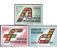 Prophila Collection Ghana 77-79 (complete.issue.) unmounted mint/never hinged ** MNH 1960 Day the africa american. Freedom (Stamps for collectors)