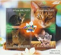 Prophila Collection Maldives 5405-5408 Sheetlet (complete. issue.) unmounted mint/never hinged ** MNH 2014 Cats (Stamps for collectors) Cats/big cats (lions/tigers/leopards ...)