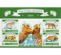 Prophila Collection Maldives 5624-5627 Sheetlet (complete. issue.) unmounted mint/never hinged ** MNH 2015 Tiger (Stamps for collectors) Cats/big cats (lions/tigers/leopards ...)